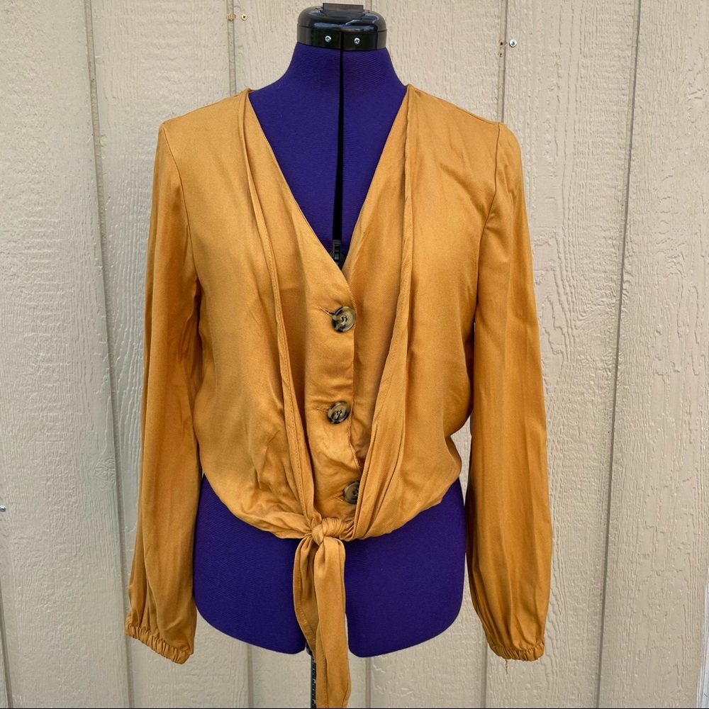 Full Circle Trends Mustard Yellow top
